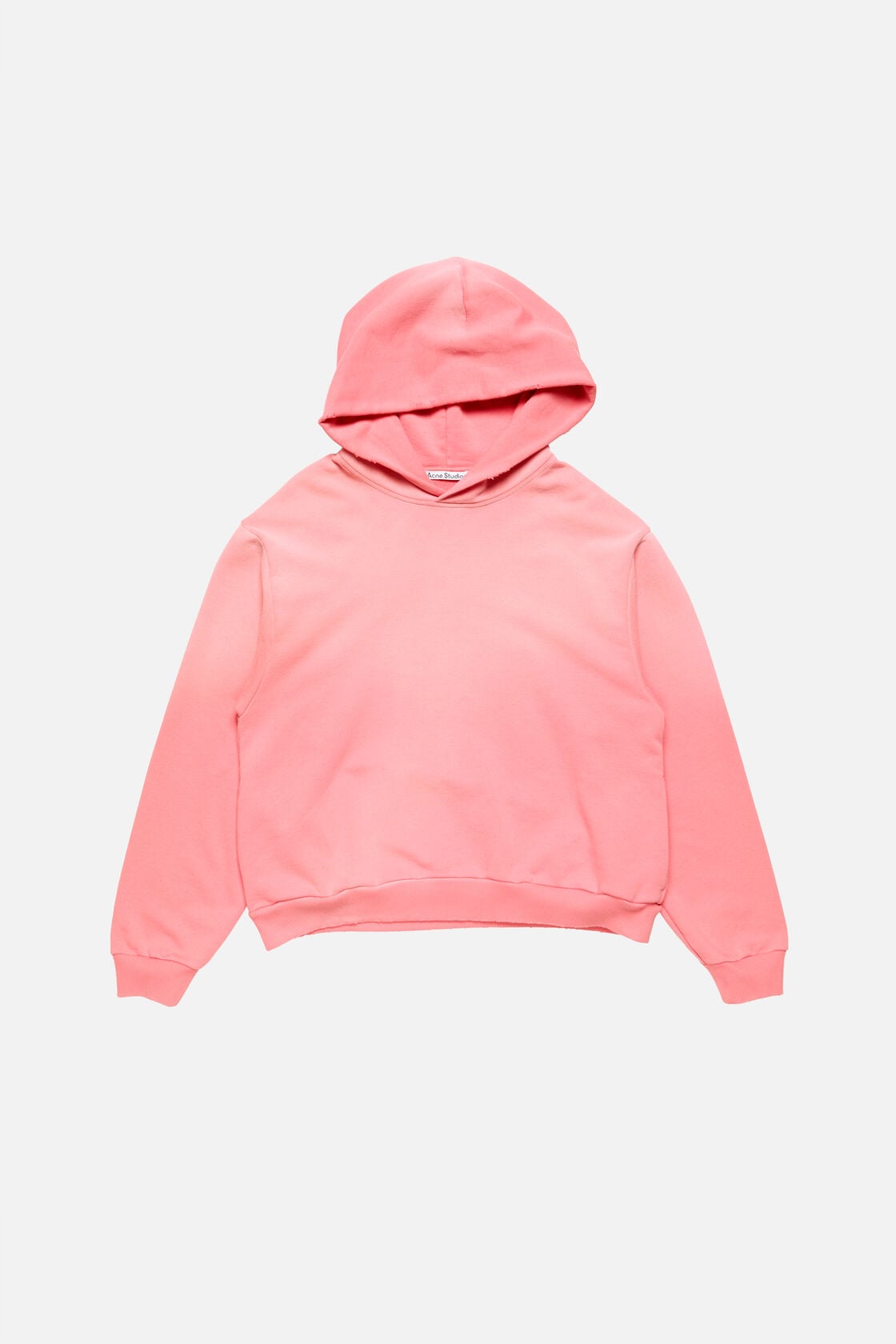 Pink hoodie with cropped parts